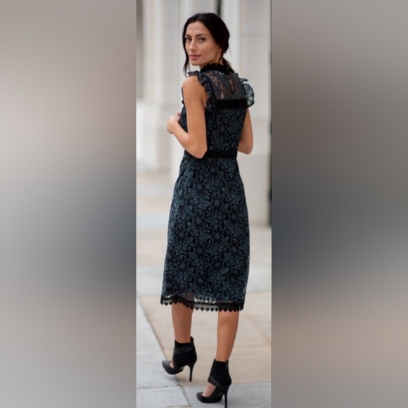 EUC...Beautiful Zara Guipure Lace Dress (with whimsy/goth vibes)  Size Small - Picture 5 of 13